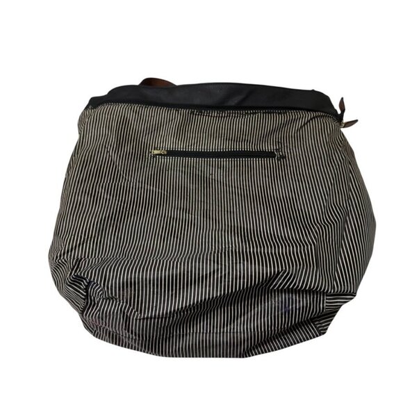 Steve Madden Black Brown Goldtone Hardware XLarge Hobo Slouch Shoulder Bag Purse - Picture 10 of 13